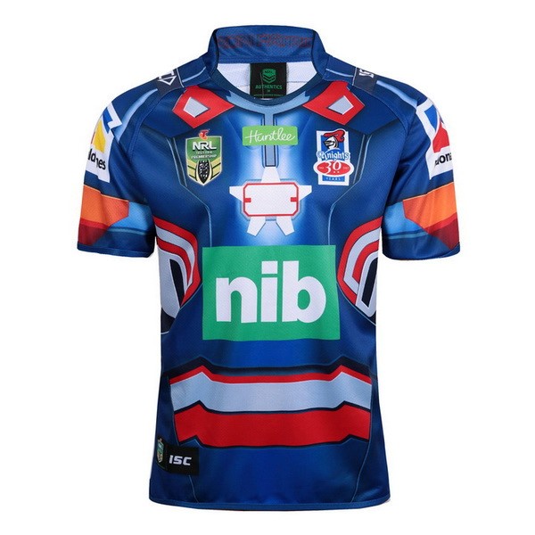 Tailandia Camiseta Newcastle Knights Hombre Acero 2017 2018 Azul